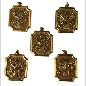 LOT OF FIVE B.P.O.E. ELKS LODGE PENDANTS MEDALLION